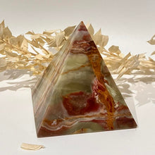 Load image into Gallery viewer, Green Onyx Pyramid Crystal Carving Green Crystal Pyramid