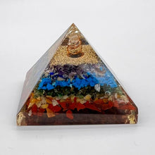Load image into Gallery viewer, Organite Orgone Chakra Pyramid
