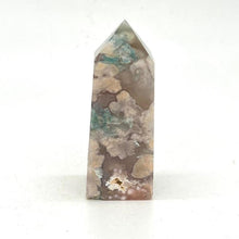Load image into Gallery viewer, Green Flower Agate Crystal Tower Point Generator