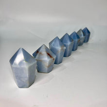 Load image into Gallery viewer, Angelite Crystal Tower Cupcake Point Generator