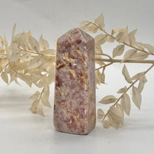 Load image into Gallery viewer, Strawberry Calcite Crystal Tower Point Obelisk Gift