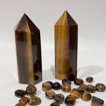 Load image into Gallery viewer, Tigers Eye Crystal Tower Point Generator