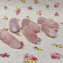 Load image into Gallery viewer, Rose Quartz Tower Crystal Rose Quartz Point Crystal Generator