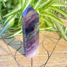 Load image into Gallery viewer, Purple / Blue Fluorite Crystal Tower Point Generator