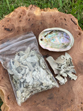 Load image into Gallery viewer, Californian White Sage and small Abalone Shell Smudge Kit