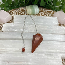 Load image into Gallery viewer, Red Jasper Crystal Pendulum Crystal Gift