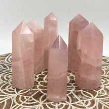 Load image into Gallery viewer, Rose Quartz Crystal Tower Point Generator