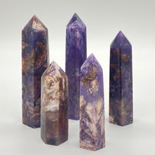 Load image into Gallery viewer, Charoite Crystal Tower Point Generator