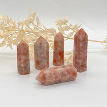 Load image into Gallery viewer, Sunstone Crystal Tower point Generator Orange Stone Crystal