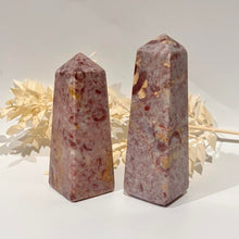 Load image into Gallery viewer, Strawberry Calcite Crystal Tower Point Obelisk Gift