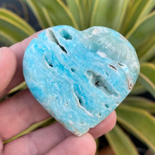 Load image into Gallery viewer, Aragonite Crystal Heart Gift for Her Blue Crystal