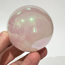 Load image into Gallery viewer, Angel Aura Rose Quartz Crystal Sphere Crystal Ball Specimen Gift