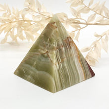 Load image into Gallery viewer, Green Onyx Crystal Pyramid Gift for Her Crystal Carving