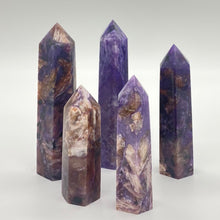 Load image into Gallery viewer, Charoite Crystal Tower Point Generator