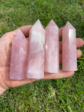 Load image into Gallery viewer, Rose Quartz Tower Crystal Rose Quartz Point Crystal Generator