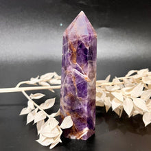 Load image into Gallery viewer, Chevron Amethyst Dream Amethyst Crystal Tower Point Generator