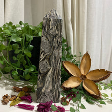 Load image into Gallery viewer, Black and White Zebra Jasper Crystal Tower Point Generator