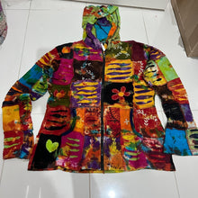 Load image into Gallery viewer, Nepalese Handmade Multi-Colour Cotton Hoodie Cardigan size Medium / Large