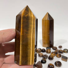 Load image into Gallery viewer, Tigers Eye Crystal Tower Point Generator