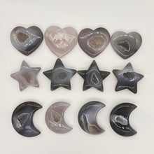 Load image into Gallery viewer, Druzy Agate Crystal Heart Carving Agate Heart