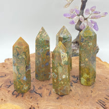 Load image into Gallery viewer, Rainforest Jasper Crystal Tower Point Generator