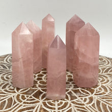 Load image into Gallery viewer, Rose Quartz Crystal Tower Point Generator