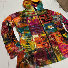 Load image into Gallery viewer, Nepalese Handmade Multi-Colour Cotton Hoodie Cardigan size Large / X Large