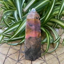 Load image into Gallery viewer, Rhodonite Crystal Tower Point Generator Obelisk