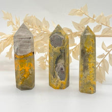 Load image into Gallery viewer, Bumble Bee Jasper Tower Point Polished Generator
