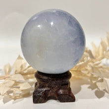 Load image into Gallery viewer, Blue Calcite Crystal Sphere Crystal Ball Blue Crystal