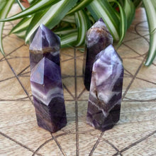Load image into Gallery viewer, Chevron Amethyst Dream Amethyst Crystal Tower Point Generator
