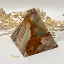Load image into Gallery viewer, Green Onyx Pyramid Crystal Carving Green Crystal Pyramid