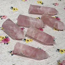 Load image into Gallery viewer, Rose Quartz Tower Crystal Rose Quartz Point Crystal Generator
