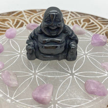 Load image into Gallery viewer, Hematite Buddha Crystal Carving