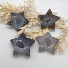 Load image into Gallery viewer, Druzy Agate Crystal Star Carving Agate Star