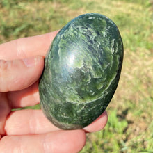 Load image into Gallery viewer, Nephrite Green Crystal Palm Stone Green Crystal