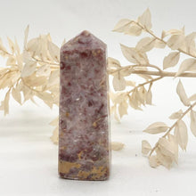 Load image into Gallery viewer, Strawberry Calcite Crystal Tower Point Obelisk Gift