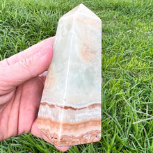 Load image into Gallery viewer, Caribbean Calcite Tower Point Generator Obelisk Gift For Her