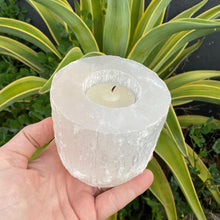 Load image into Gallery viewer, Selenite Crystal Candle Holder Tea Light Holder Burner Gift