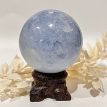 Load image into Gallery viewer, Blue Calcite Crystal Sphere Crystal Ball Blue Crystal