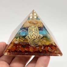 Load image into Gallery viewer, Organite Orgone Chakra Pyramid