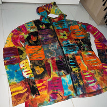 Load image into Gallery viewer, Nepalese Handmade Multi-Colour Cotton Hoodie Cardigan size XX Large