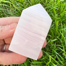 Load image into Gallery viewer, Mangano Calcite  Crystal Tower Obelisk Point