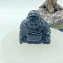 Load image into Gallery viewer, Black Obsidian Buddha Crystal Carving