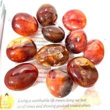 Load image into Gallery viewer, Carnelian Large Crystal Carnelian Palm Stone Palmstone