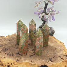 Load image into Gallery viewer, Unakite Crystal Tower Crystal Point Generator