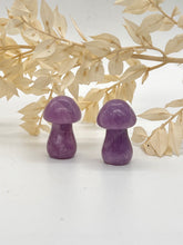 Load image into Gallery viewer, Lepidolite Mushroom  Purple Crystal Toadstool Carving