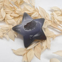 Load image into Gallery viewer, Druzy Agate Crystal Star Carving Agate Star