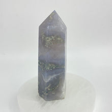 Load image into Gallery viewer, Moss Agate Crystal Tower Point Generator