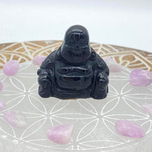 Load image into Gallery viewer, Black Obsidian Buddha Crystal Carving